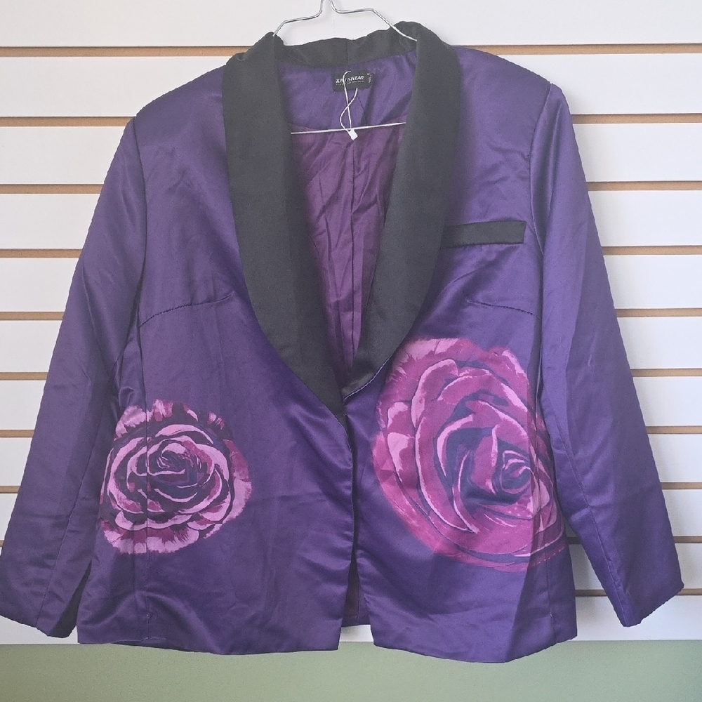 2p Set Rose Blazer And Pants 3x